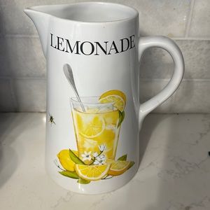 Pitcher lemonade Mary lake Thompson recipe on it ceramic heavy dishwasher safe